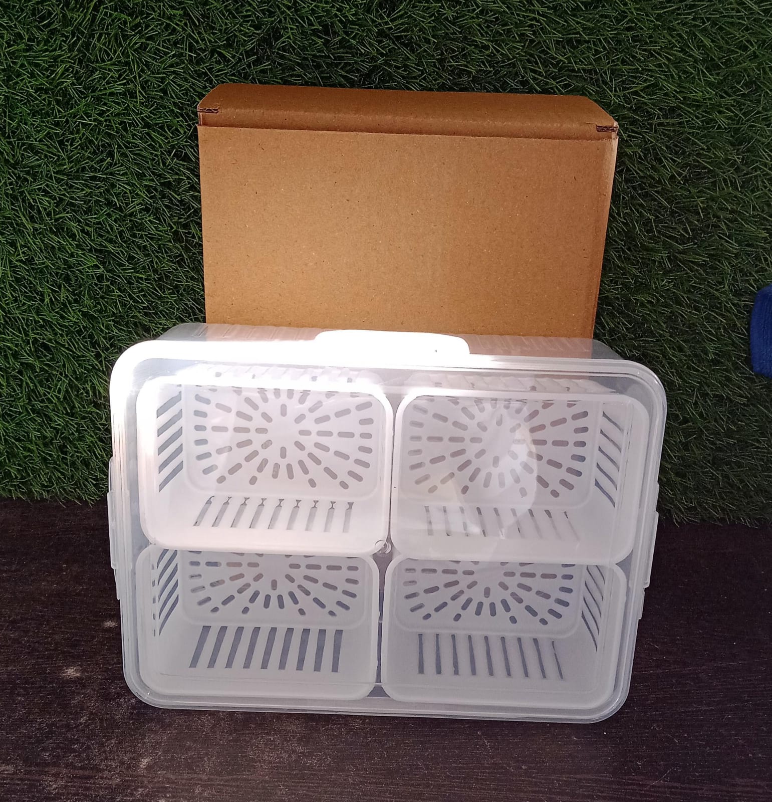 Fridge Storage Boxes Freezer Storage Containers, Container for Kitchen Storage Set, Storage in Kitchen, Vegetable Storage, Draining Crisper Refrigerator Food Box (1 Pc) Fridge Storage Boxes Freezer Storage Containers, Container for Kitchen Storage Set, Storage in Kitchen, Vegetable Storage, Draining Crisper Refrigerator Food Box (1 Pc)